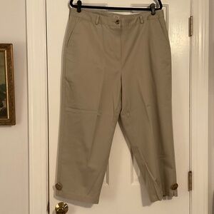 L.L.Bean Khaki Colored Crop Pants Size 18 Regular